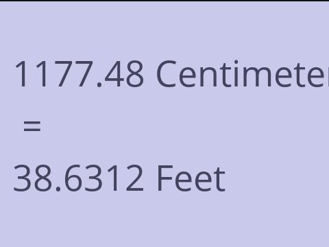 1177.48 CM TO FEET