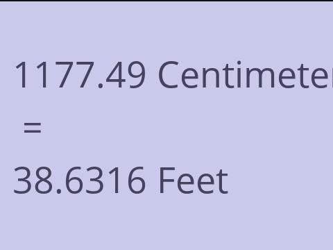 1177.49 CM TO FEET