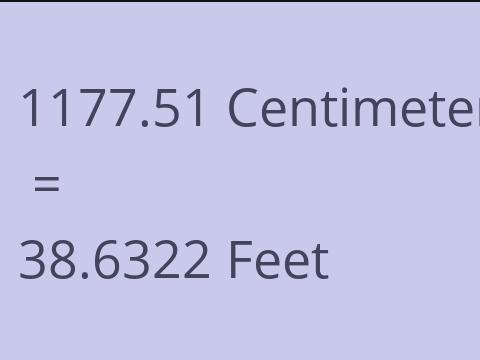 1177.51 CM TO FEET