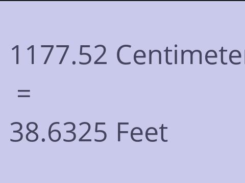 1177.52 CM TO FEET