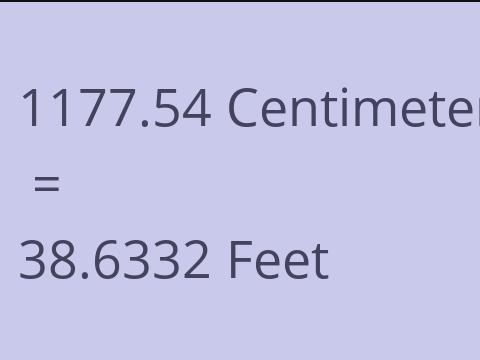 1177.54 CM TO FEET