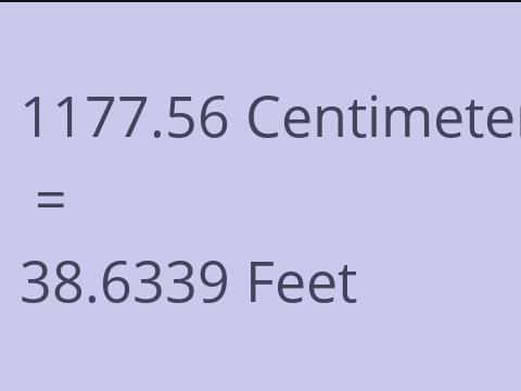 1177.56 CM TO FEET