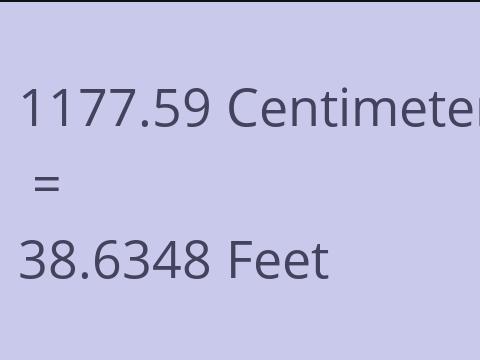 1177.59 CM TO FEET