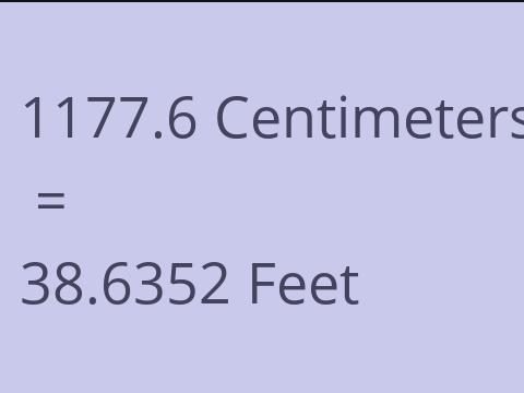 1177.6 CM TO FEET