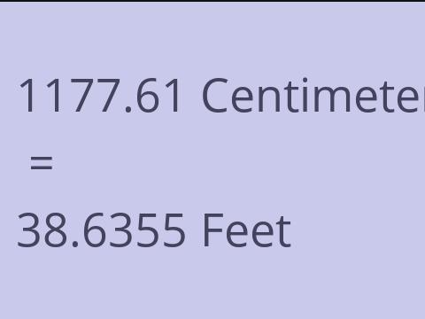 1177.61 CM TO FEET