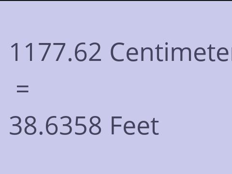 1177.62 CM TO FEET