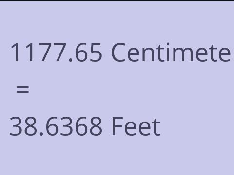 1177.65 CM TO FEET