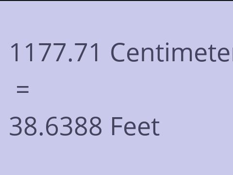 1177.71 CM TO FEET