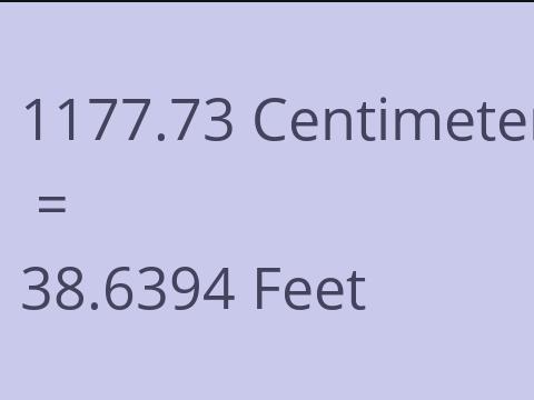 1177.73 CM TO FEET