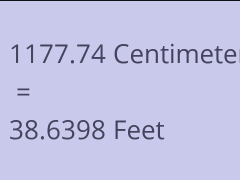 1177.74 CM TO FEET