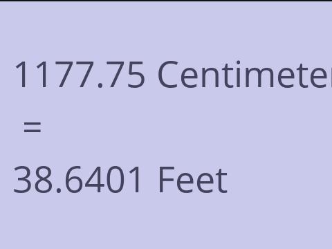 1177.75 CM TO FEET