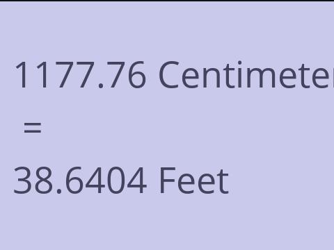 1177.76 CM TO FEET