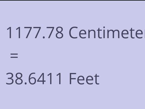 1177.78 CM TO FEET