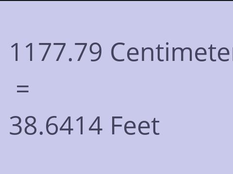 1177.79 CM TO FEET