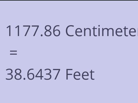 1177.86 CM TO FEET