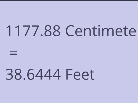 1177.88 CM TO FEET