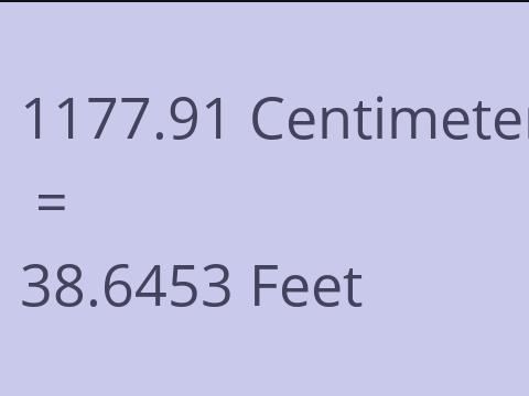 1177.91 CM TO FEET