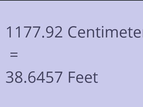 1177.92 CM TO FEET