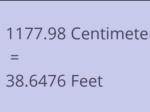 1177.98 CM TO FEET