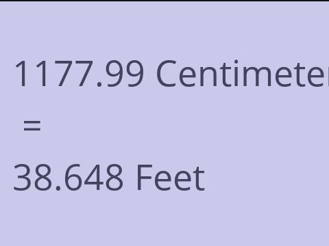 1177.99 CM TO FEET