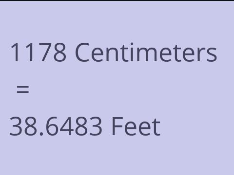 1178 CM TO FEET