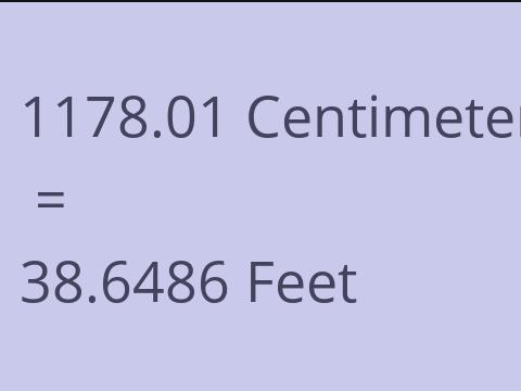 1178.01 CM TO FEET