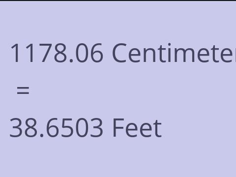 1178.06 CM TO FEET