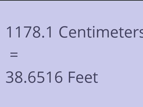 1178.1 CM TO FEET