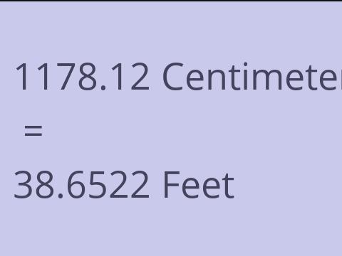 1178.12 CM TO FEET