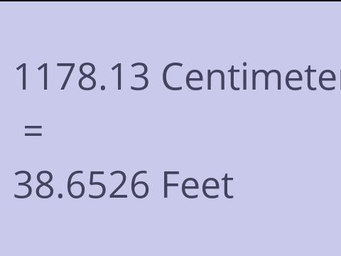 1178.13 CM TO FEET