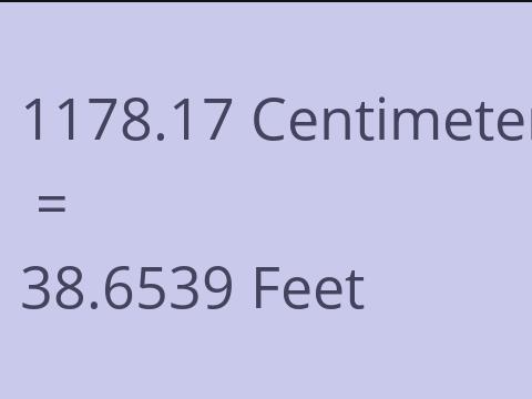 1178.17 CM TO FEET