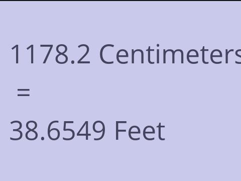 1178.2 CM TO FEET