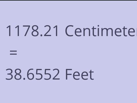 1178.21 CM TO FEET