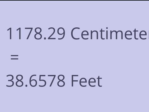 1178.29 CM TO FEET