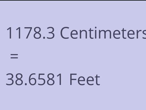 1178.3 CM TO FEET