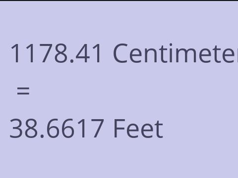 1178.41 CM TO FEET