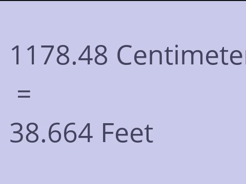 1178.48 CM TO FEET