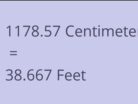 1178.57 CM TO FEET