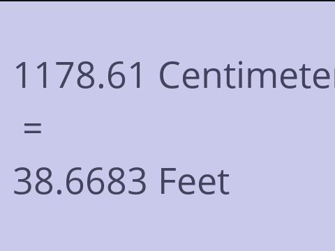 1178.61 CM TO FEET