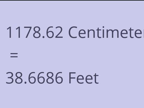 1178.62 CM TO FEET