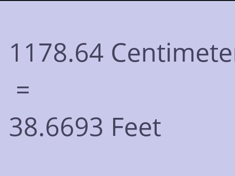 1178.64 CM TO FEET