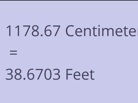 1178.67 CM TO FEET