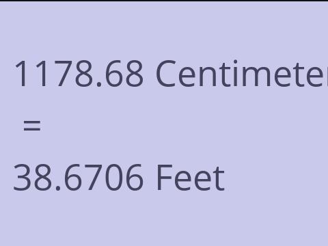 1178.68 CM TO FEET