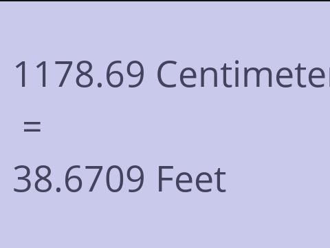 1178.69 CM TO FEET