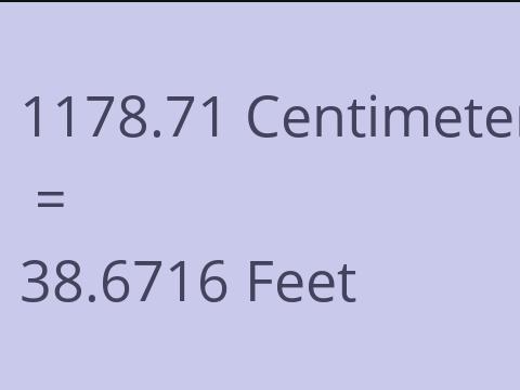 1178.71 CM TO FEET