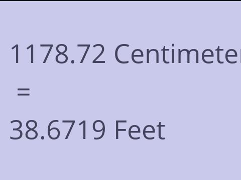 1178.72 CM TO FEET