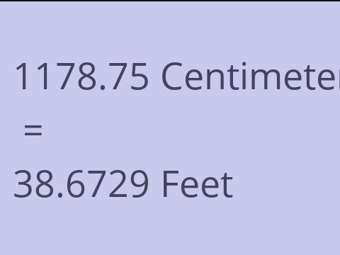 1178.75 CM TO FEET