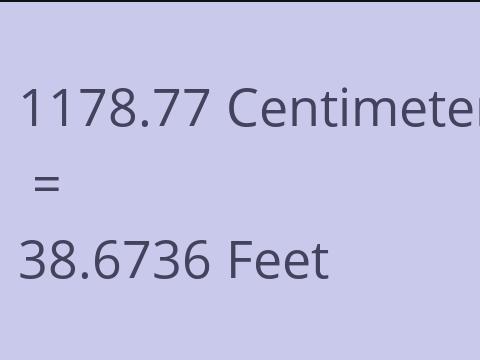 1178.77 CM TO FEET