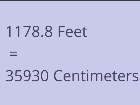 1178.8 FEET TO CM