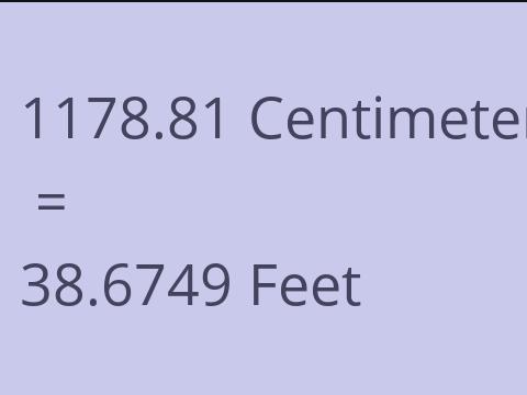 1178.81 CM TO FEET